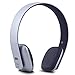 August EP636 Bluetooth Headphones - Wireless On-Ear Headphones with NFC/Headset Microphone - Silver