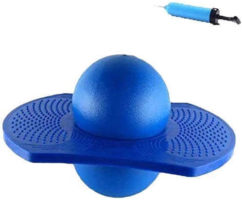 ITODA Thicken Balance Jump Board Ball Hopper Fitness Ball Pogo Jumping Exercise Bouncing Balls Hopping Toy Explosion-proof Jumping Platform Fitness Balls for age 14+and Adults (Blue-2)