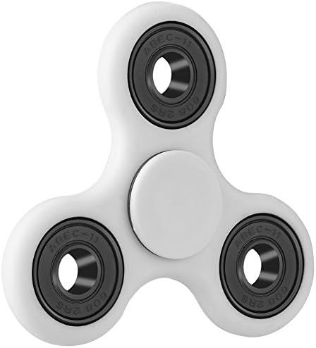 SMARTED Fidget Toys Hand Spinner for Kids Adults EDC ADHD Sensory Spin Smooth Quiet 1-3 Minutes Pocket (White)