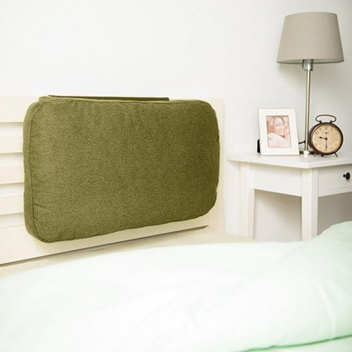 Matching Bedrooms Latte Wool Effect Weighted Headboard | Back Neck Head Support | Foam Filled | Soft Comfy Bedding | Home Bedroom (Olive)