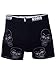 Love My Fashions Men's Skull Red Eye Face Print Boxer Shorts Large Black