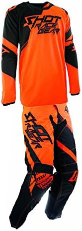 Shot Race Gear - Contact Claw Neon Orange Jersey/ Pant Combo - Size X-LARGE/ 36W