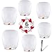 Chinese Lanterns (6-Pack) 100% Biodegradable - Beautiful Lantern for White for Weddings, Birthdays, Memorials and Much More by Smeiker