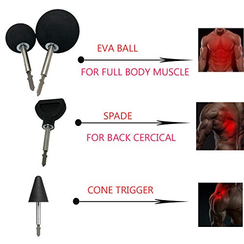Tulas 6Pcs Percussion Massage Tips with 2pcs Rod for Jigsaw Massager Adapter Attachment Worx - Thumbnail 4