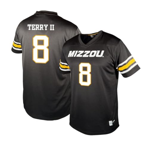 Genuine Collective NCAA Mens Missouri Tigers Football Jersey Shaun Terry #8 Bla…