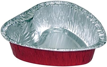 Disposable Aluminum Small Red Heart Cake Pan #6055 By Pactiv (100)