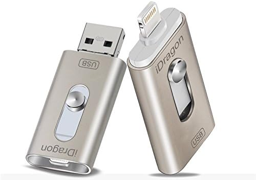 [ 32GB ] 3 in 1 USB Flash Drive, iDragon, Faster External Storage Memory USB Support FAT32 And EXFAT For iPhone iPad iPod IOS9 Android USB Lightning (U005)
