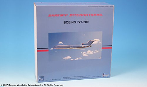 Braniff Ultra Grey/Red Boeing 727-200 Airplane Miniature Model Diecast 1:200 Part# A012-IF722014