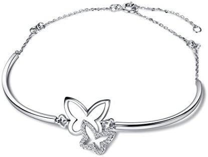 CRARINE Cubic Zirconia Inlaid Stylish Link Bracelet Adjustable Wrist Hand Band Chain Bangle - 3# Style