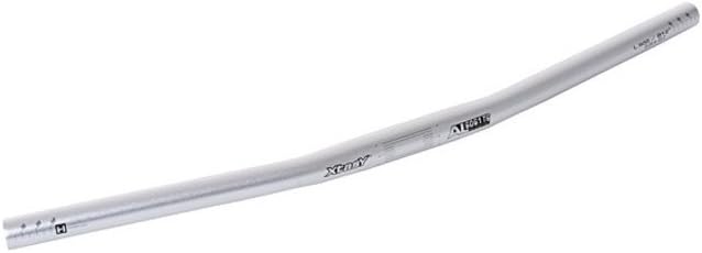 XtasY Left Flat Bar Handle Width 600 mm Aluminium 6061 T6 25.4 mm Clamp/Grip Angle 5 ° and 12 ° Handle Length: 190 mm; 180 g