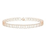 Jane Stone Hip Hop Wrap Gold Stretch Gothic Tattoo Chain Alice Choker Necklace for Women(Fn2095-Gold)