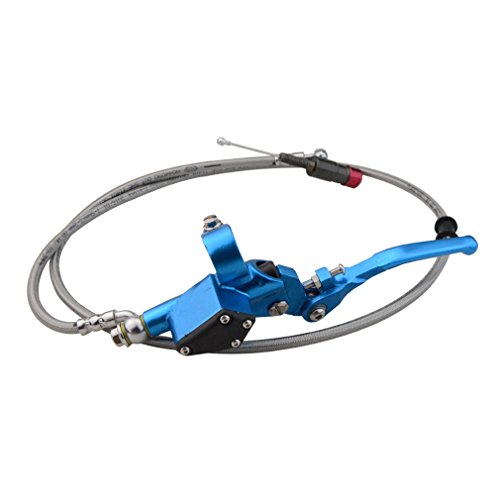 GOOFIT 7/8"22mm Motorcycle Hydraulic Clutch Brake Lever 1200 mm Master Cylinder for 125cc 150cc 180cc 200cc 250cc Vertical Motor Off Road Motorcycle Scooter Pit Pocket Bike Motocross Blue