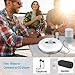 Portable CD Player, Personal CD Player with Stereo Earbuds/LCD Display/USB Power Cable, Compact Disc CD Player with Electronic Skip Protection and Anti-Shock Function, Silver