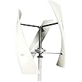 SZYARA 12000W Vertical Wind Turbine Wind Generator, Home Use Wind Turbines White 3 Blade with MPPT Charge Controller