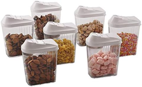 Steelo Plastic Container- 500 ml, 6 Pieces, White