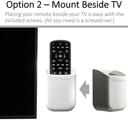 TotalMount Universal Remote Holders (Quantity 2 - One Remote per Holder - White)