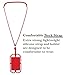 Universal Lanyard Cell Phone Neck strap Case Cover Holder Wrist Strap With ID Card Slot For iPhone 6 6S 7 Plus Galaxy S7 S7 Edge Note 3 4 5 and Other Mobile Phones (Red)