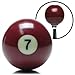 American Shifter 96052 Solid Dark Red 7 Ball Billiard Pool Shift Knob