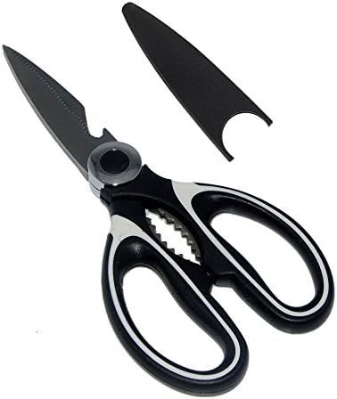 Kitchen Shears - Multi-Function Stainless Steel Ultra Sharp Premium Heavy Duty Scissors with Sharp Blade for Chicken, Poultry, Fish, Meat, Vegetables, Herbs and Daily Use Around The House