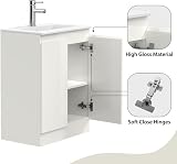 BELOFAY Denvor White 600mm Floor Standing Vanity Unit with Basin view 5