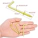 Shells 20PCS Gold Color Copper Plated Metal Right-Angle Hooks 7 Shape Screw Hooks Self-Tapping Screws Hooks L Shape Hooks 2.16 Inches 1+1/2#