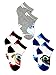 Disney Puppy Dog Pals Boy's 6 pack Quarter Socks (2T-4T, White/Multi)