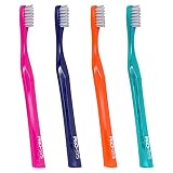 PRO-SYS&reg; Kids Toothbrush (Colorful 4-Pack) - Made with Soft DuPontTM Tapered Bristles (Ages 8-12 for Young Children)