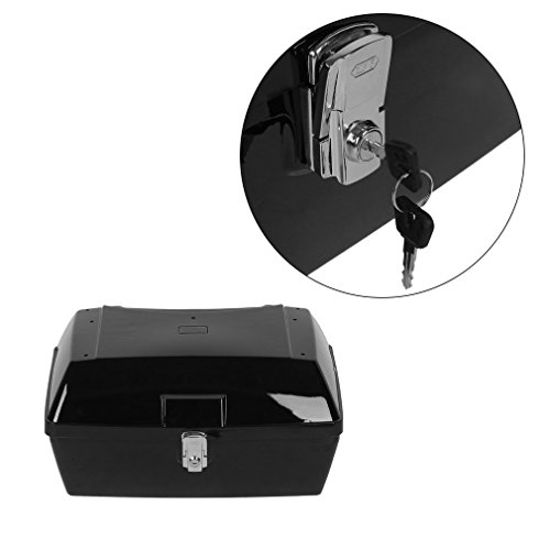 image for Graspwind Motorcycle Luggage Tour Trunk Tail Box with Top Rack Backres