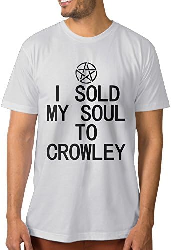 Nobee Men's I Sold My Soul To Crowley T Shirt White