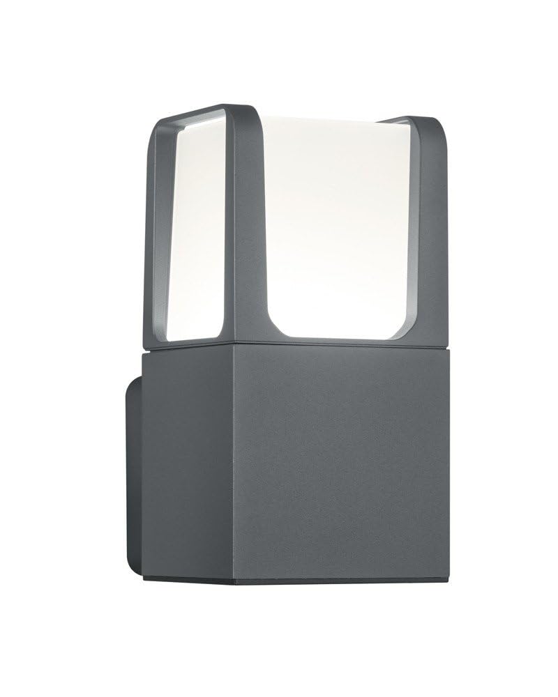 Trio Leuchten 222160142 Ebro A+ LED Outdoor Wall Light, Aluminium, 6 Watt, Integrated, Anthracite, 14.4 x 10 x 20 cm