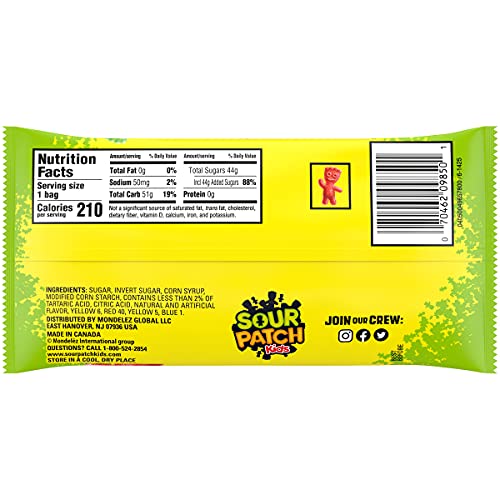 SOUR PATCH KIDS SOFT & CHEWY GUMMY CANDY, 2 OZ
