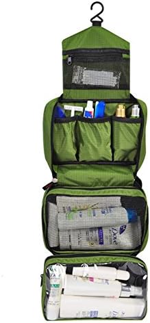 Hflove Men &amp; Women Travel Toilet Bag Cosmetic Bag Waterproof Shaving Bag Hanging Toiletry Bag (Army Green)