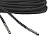 Coal Black 550 Paracord with Black Steel Tips Shoelaces Boot Laces - (1 Pair Pack) (72 Inch 183 cm)
