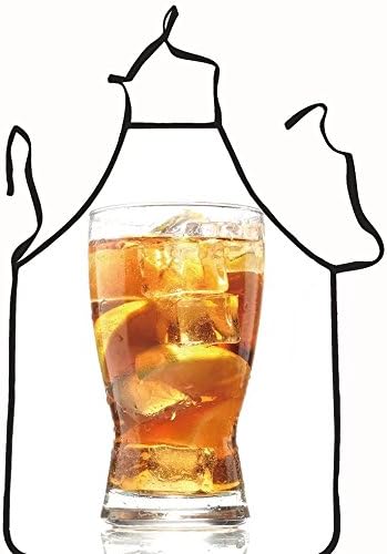 chanrancase tailored apron iced tea with lemon and lime isolated on whit Children, unisex kitchen apron, adjustable neck for barbecue 26.6x27.6+10.2(neck) INCH