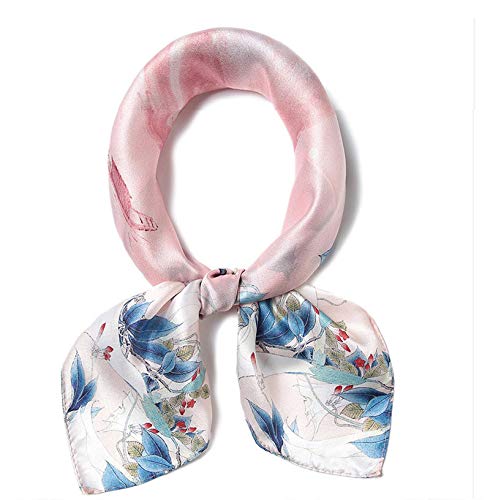 100% Pure Mulberry Silk Women's Small Square Scarf 21" x 21" Breathable Lightweight Neckerchief Printed Headscarf 100% Pure Mulberry Silk Women's Small Square Scarf 21" x 21" Breathable Lightweight Neckerchief Printed Headscarf