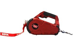 WARN 885000 PullzAll Corded 120V AC Portable Electric Winch with Steel Cable: 1/2 Ton (1,000 Lb) Pulling Capacity , Red