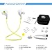SoundPEATS Bluetooth Earphones Wireless Sport Headphones Sweatproof for Running (Bluetooth 4.1, 6 Hours Play Time, Stereo, Secure Ear Hook with Cable Clips) - White&Yellow