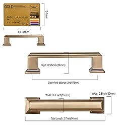 Amerdeco 20 Pack Champagne Bronze Cabinet Pulls 3