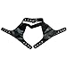 iiniim Men's Black PU Leather Adjustable Body Chest Harness Clubwear Costume