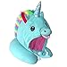 Unicorn Hooded Animal Travel Neck Pillow, Plush Toy Gift, Microbead, Adjustable Drawstring, Perfect For Airplane Travel With Comfortable Neck Support and As Unicorn Party Supplies Designed In Japan