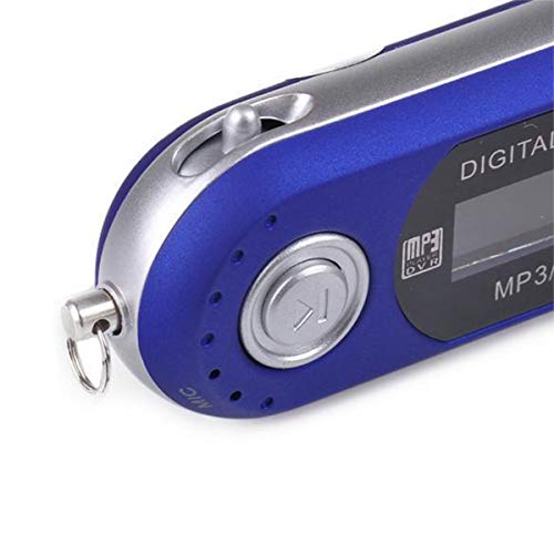 Portable USB Digital MP3 Music Player with LCD Screen, Support 32GB TF Card & FM Radio (Color : Blue)