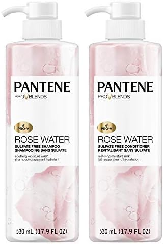 Pantene Shampoo And Conditioner Kit Sulfate Paraben And Dye Free Pro V Blends Soothing Rose Water 17 9 Fl Oz Kit Amazon Ca Beauty
