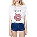 JINT Best Friends Tshirt 2-Pack Women Donut and Coffee BFF Matching Cute Shirt Cartoon Tops Funny Tees by (Best-S+Friends-S)