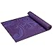 Gaiam Yoga Mat Classic Print Non Slip Exercise & Fitness Mat for All Types of Yoga, Pilates & Floor Workouts, Deep Plum Surf, 4mm
