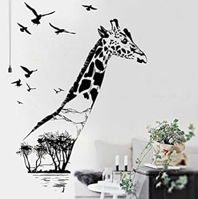 Limingxv 3d Giraffe Bird Silhouette Wall Sticker Pvc For Home Decor Backdrop Decoration Room Decals Wall Art Animals Stickers Poster Buy Online At Best Price In Uae Amazon Ae