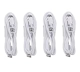 Samsung Micro USB Charging Data Cable for Galaxy Tab, 4 Pack - Non-Retail Packaging - White