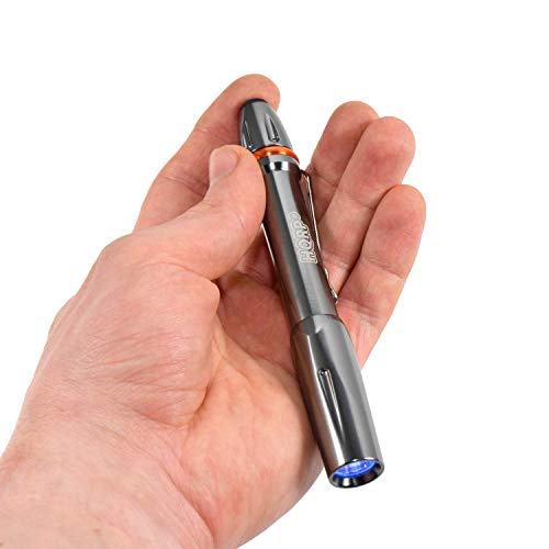 HQRP 365nm 3W Blacklight UV LED Pen Style Flashlight for Rocks/Stones / Crystals Illumination/Glow / Fluorescence and Mineral Hunting plus HQRP UV Meter - Thumbnail 2