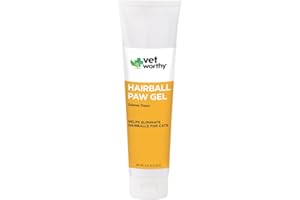 Vet Worthy Hairball Paw Gel Aid for Cats - Hairball Remedy for Cats for Digestive Aid and Hairball Relief - Daily Hairball Remedy - Easy to Give - Salmon Flavor - 5 oz