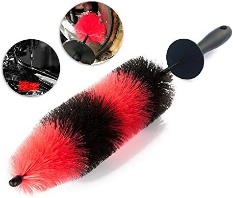 Kegluye Wheel Brush, Easy Reach Wheel & Rim Detailing Brush 17’’ Long Soft Bristle