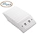 Cable Matters UL Listed 10-Pack 2 Port Keystone Wall Plate (Cat6, Cat5e Ethernet Wall Plate) in White